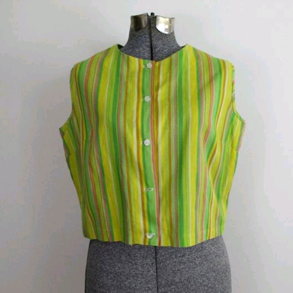 1960s handmade watermelon blouse // vintage